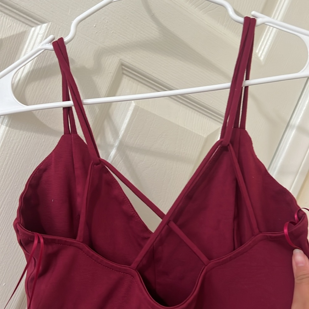 Windsor Skater Dress Burgundy - Picture 3 of 4